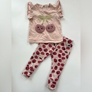 HUX Baby Cherry Print Kids Matching Set